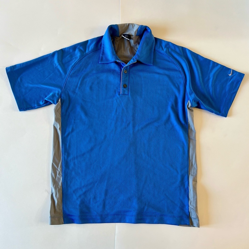 Nike Sphere React Golf Large Men’s Blue Gray Polo Shirt
